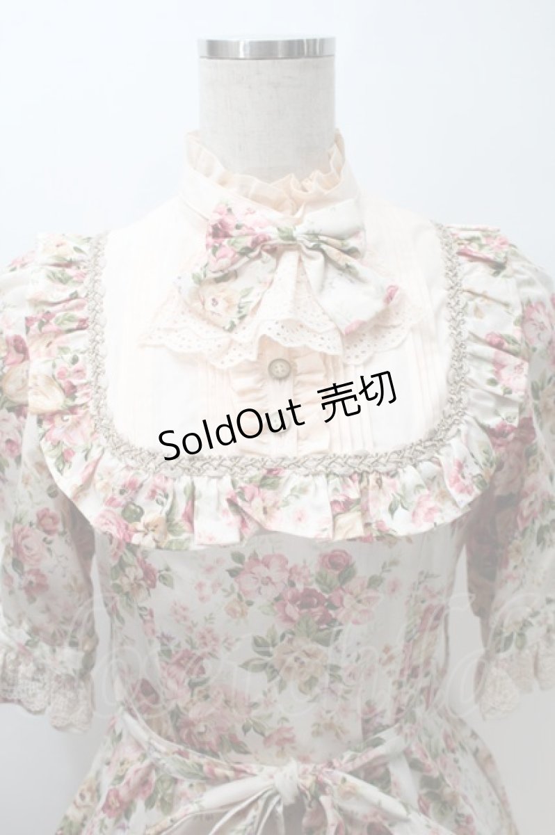 画像3: Victorian maiden / ロココブーケクラシカルドールパフスリーブドレス  ロココピーチ S-25-10-30-1006-CL-OP-AS-ZS (3)