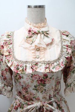 画像3: Victorian maiden / ロココブーケクラシカルドールパフスリーブドレス  ロココピーチ S-25-10-30-1006-CL-OP-AS-ZS