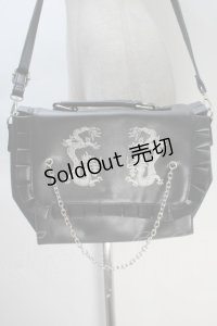 Jamie エーエヌケー / ドラゴン刺 ショルダーバッグ  黒 S-25-10-30-009-LO-BG-HR-ZS