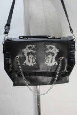 画像1: Jamie エーエヌケー / ドラゴン刺 ショルダーバッグ  黒 S-25-10-30-009-LO-BG-HR-ZS
