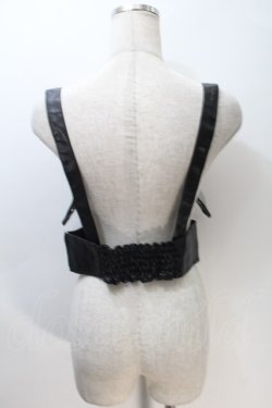 画像2: EATME / レースアップハーネスベルト  黒 S-25-10-30-010-LO-ZA-AS-ZS