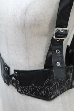 画像3: EATME / レースアップハーネスベルト  黒 S-25-10-30-010-LO-ZA-AS-ZS