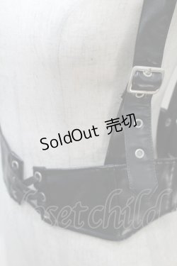 画像3: EATME / レースアップハーネスベルト  黒 S-25-10-30-010-LO-ZA-AS-ZS