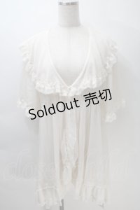 axes femme / レース×チュール楊柳ガウン  オフ S-25-10-30-012-AX-TO-HR-ZS