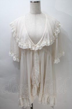 画像1: axes femme / レース×チュール楊柳ガウン  オフ S-25-10-30-012-AX-TO-HR-ZS