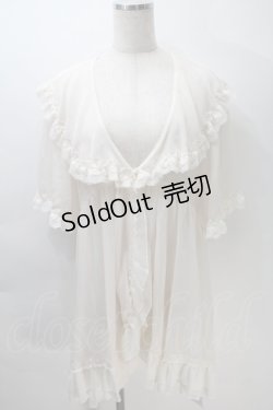 画像1: axes femme / レース×チュール楊柳ガウン  オフ S-25-10-30-012-AX-TO-HR-ZS