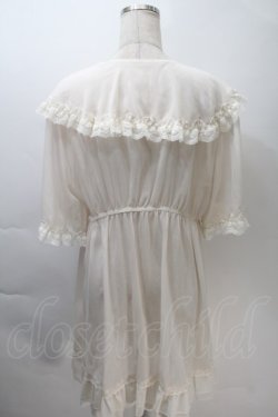 画像2: axes femme / レース×チュール楊柳ガウン  オフ S-25-10-30-012-AX-TO-HR-ZS