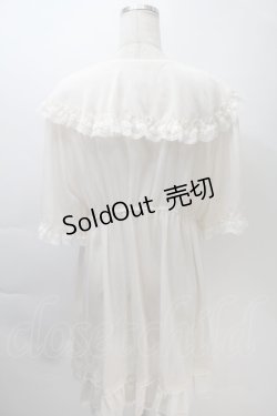 画像2: axes femme / レース×チュール楊柳ガウン  オフ S-25-10-30-012-AX-TO-HR-ZS