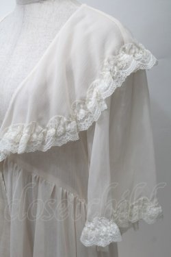 画像3: axes femme / レース×チュール楊柳ガウン  オフ S-25-10-30-012-AX-TO-HR-ZS