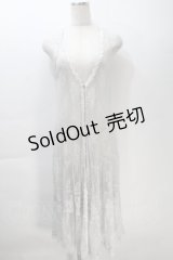 axes femme / 総レースロングジレ  グレー S-25-10-30-013-AX-TO-HR-ZS