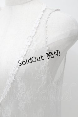 画像3: axes femme / 総レースロングジレ  グレー S-25-10-30-013-AX-TO-HR-ZS