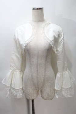 画像1: MARBLE / レース姫袖ボレロ  白 S-25-10-30-014-GO-TO-HR-ZS