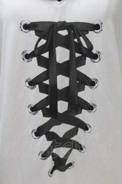 画像3: LISTEN FLAVOR / レースアップリボンセーラーワンピース  白x黒 S-25-10-30-016-PU-OP-HR-ZS