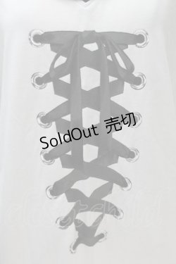 画像3: LISTEN FLAVOR / レースアップリボンセーラーワンピース  白ｘ黒 S-25-10-30-016-PU-OP-HR-ZS