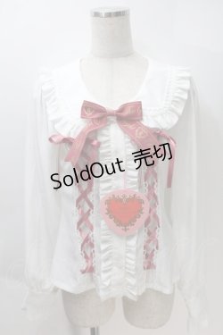 画像1: BABY,THE STARS SHINE BRIGHT / Waffle Cottonうさみみセーラーブラウス  白Ｘピンク S-25-10-30-017-BA-TO-HR-ZS