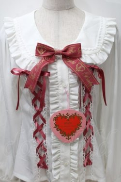 画像3: BABY,THE STARS SHINE BRIGHT / Waffle Cottonうさみみセーラーブラウス  白Xピンク S-25-10-30-017-BA-TO-HR-ZS