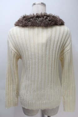 画像2: axes femme / ファーティペット付きニット  キナリ S-25-10-30-019-AX-TO-HR-ZS