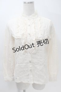 axes femme / レースブラウス  キナリ S-25-10-30-020-AX-BL-HR-ZS