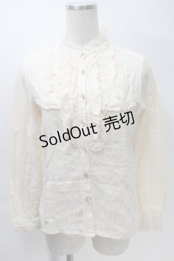 画像1: axes femme / レースブラウス  キナリ S-25-10-30-020-AX-BL-HR-ZS