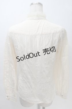 画像2: axes femme / レースブラウス  キナリ S-25-10-30-020-AX-BL-HR-ZS