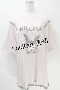 Ank Rouge / レイヤードラビットBigTe  ピンク S-25-10-30-022-CA-TO-HR-ZS