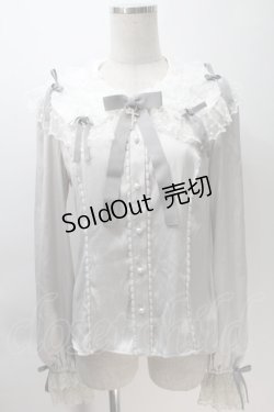 画像1: Angelic Pretty / Airy Frillブラウス  グレー S-25-10-30-024-AP-BL-AS-ZS