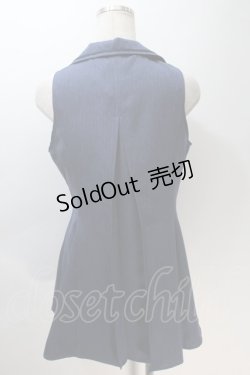 画像2: axes femme / バックタックロングベスト  紺 S-25-10-30-028-AX-JA-AS-ZS