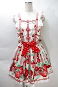 Angelic Pretty / 摘みたていちごジャンパースカート  オフ S-25-10-30-030-AP-OP-AS-ZS