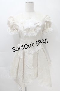 MARBLE / フロッキーワンピース  オフ S-25-10-30-033-GO-OP-AS-ZS