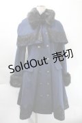 ATELIER PIERROT / ケープ付きコート  紺 S-25-10-31-038-EL-CO-AS-ZS