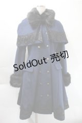 ATELIER PIERROT / ケープ付きコート  紺 S-25-10-31-038-EL-CO-AS-ZS