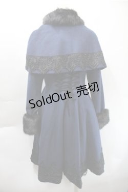 画像2: ATELIER PIERROT / ケープ付きコート  紺 S-25-10-31-038-EL-CO-AS-ZS