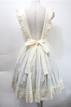 画像2: 胡桃木(海外ロリータブランド) / エプロンスカート  アイボリー S-25-10-31-039-LO-OP-HR-ZS