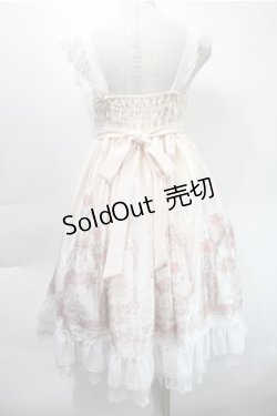 画像2: Lolitimes / プリントシフォン切替ジャンパースカート  アイボリー S-25-10-31-040-LO-OP-HR-ZS