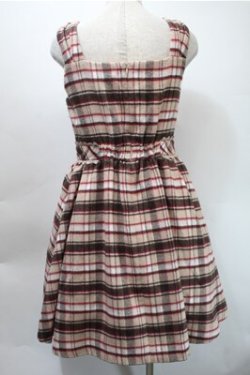 画像2: LODISPOTTO / チェックニットジャンパースカート  ブラウン S-25-10-31-041-LO-JA-HR-ZS