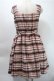 画像2: LODISPOTTO / チェックニットジャンパースカート  ブラウン S-25-10-31-041-LO-JA-HR-ZS (2)