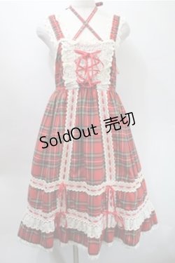 画像1: BABY,THE STARS SHINE BRIGHT / タータンチェックベビードール  赤 S-25-10-31-042-BA-OP-AS-ZS