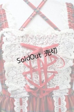 画像3: BABY,THE STARS SHINE BRIGHT / タータンチェックベビードール  赤 S-25-10-31-042-BA-OP-AS-ZS