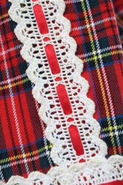 画像7: BABY,THE STARS SHINE BRIGHT / タータンチェックベビードール  赤 S-25-10-31-042-BA-OP-AS-ZS