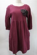 Jane Marple / スウェットワンピース  ワイン S-25-10-31-043-JM-OP-AS-ZS