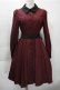 画像1: Sheglit / クラシカルタックワンピース M ボルドー S-25-10-31-044-EL-OP-HR-ZS (1)
