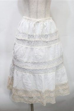 画像1: L'EST ROSE / スカート  白xオフ S-25-10-31-048-LO-TO-AS-ZS