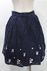 画像2: LIZ LISA / 小花刺繍レーススカート  紺 S-25-10-31-051-LO-TO-HR-ZT538 (2)