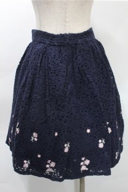 画像2: LIZ LISA / 小花刺繍レーススカート  紺 S-25-10-31-051-LO-TO-HR-ZS
