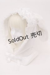 Jamie エーエヌケー / ヘッドドレスうさちゃんフード  白 S-25-10-31-007-LO-AC-HR-ZS