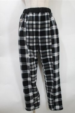 画像1: Candy Stripper / チェックパンツ  黒xグレー S-25-10-31-056-PU-PA-AS-ZS