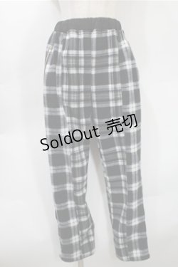 画像1: Candy Stripper / チェックパンツ  黒ｘグレー S-25-10-31-056-PU-PA-AS-ZS