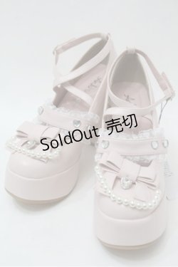 画像1: Ank Rouge / パールチェーンシューズ LL ピンク S-25-10-31-011-CA-ZA-HR-ZS