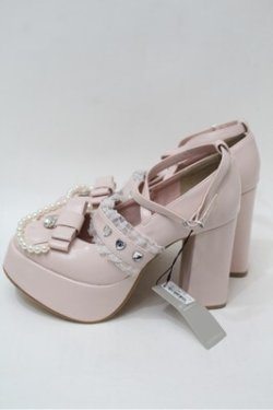 画像2: Ank Rouge / パールチェーンシューズ LL ピンク S-25-10-31-011-CA-ZA-HR-ZS