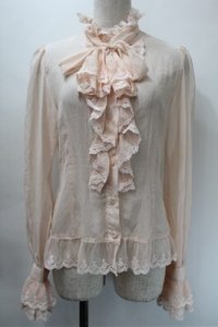 ALICE and the PIRATES / ストライプフリルブラウス  オフ S-25-10-31-021-PA-TO-AS-ZS